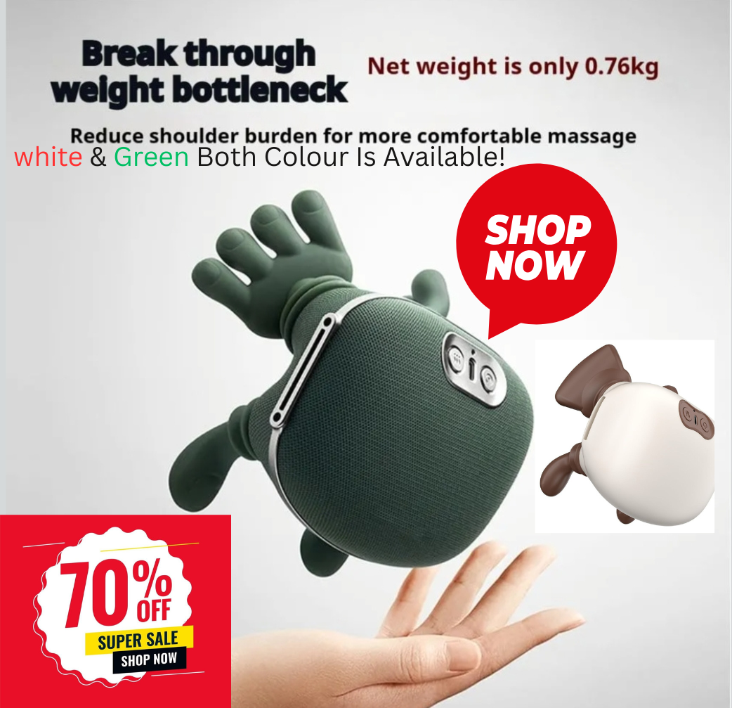 Bionic Heated Massager, Wireless Portable Neck & Back Massager