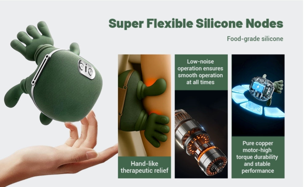 Bionic Heated Massager, Wireless Portable Neck & Back Massager