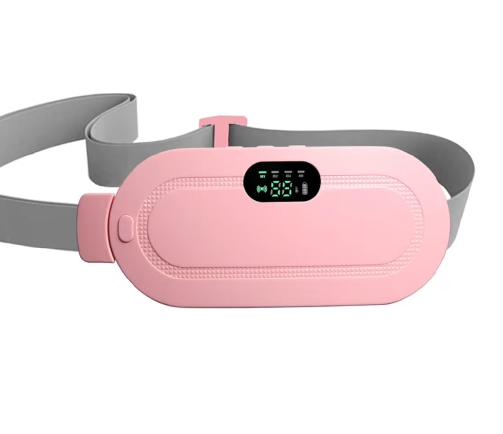 Period Cramp Relief Heating Pad Pain Device With 4 Massage Modes For Menstrual Pain And Belly Or Back Pain Relief, LED Display, Comfortable Belt