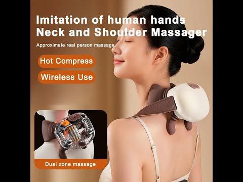 Bionic Heated Massager, Wireless Portable Neck & Back Massager