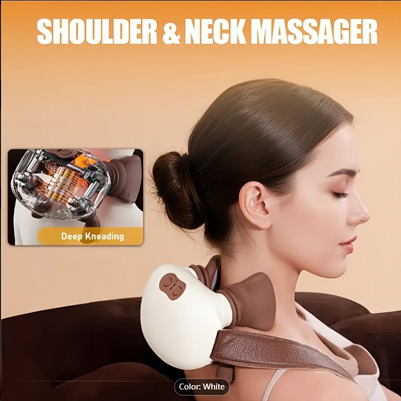 Bionic Heated Massager, Wireless Portable Neck & Back Massager