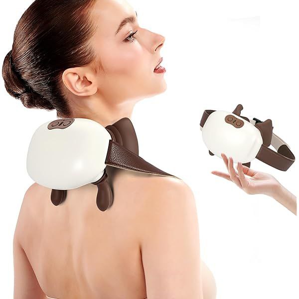 Bionic Heated Massager, Wireless Portable Neck & Back Massager